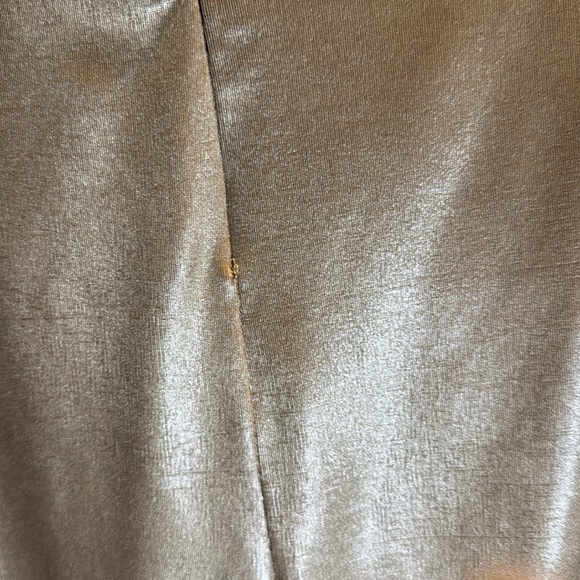 Cache Gold Metalic Shiny drape mini skirt size Large - Picture 10 of 10